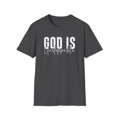 WOMENS God Is Unstoppable Unisex Softstyle T-Shirt - Inspirational Casual Tee for Faith, Church Events, Gift for Christian Friends, [...]