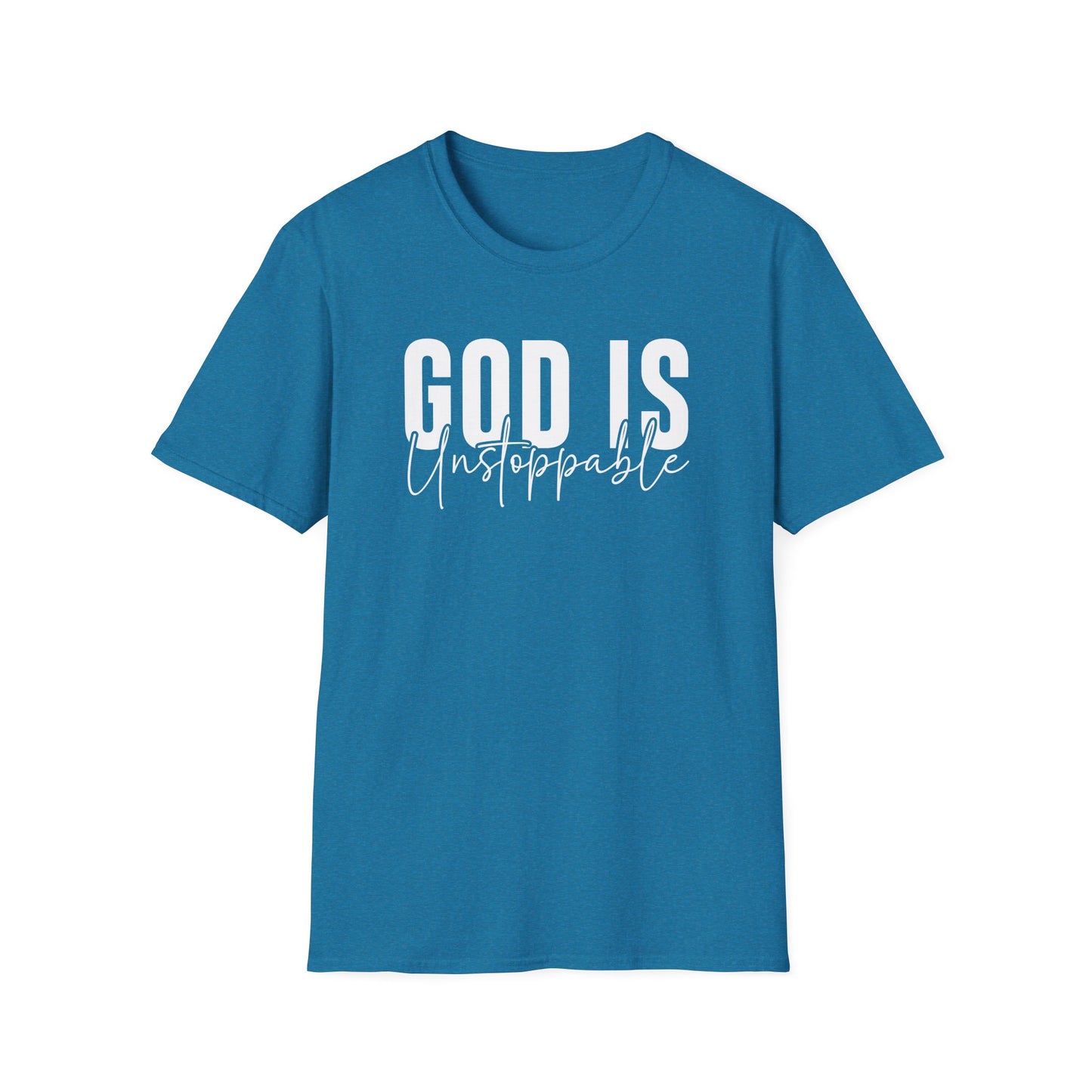 WOMENS God Is Unstoppable Unisex Softstyle T-Shirt - Inspirational Casual Tee for Faith, Church Events, Gift for Christian Friends, [...]