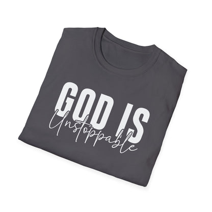 WOMENS God Is Unstoppable Unisex Softstyle T-Shirt - Inspirational Casual Tee for Faith, Church Events, Gift for Christian Friends, [...]