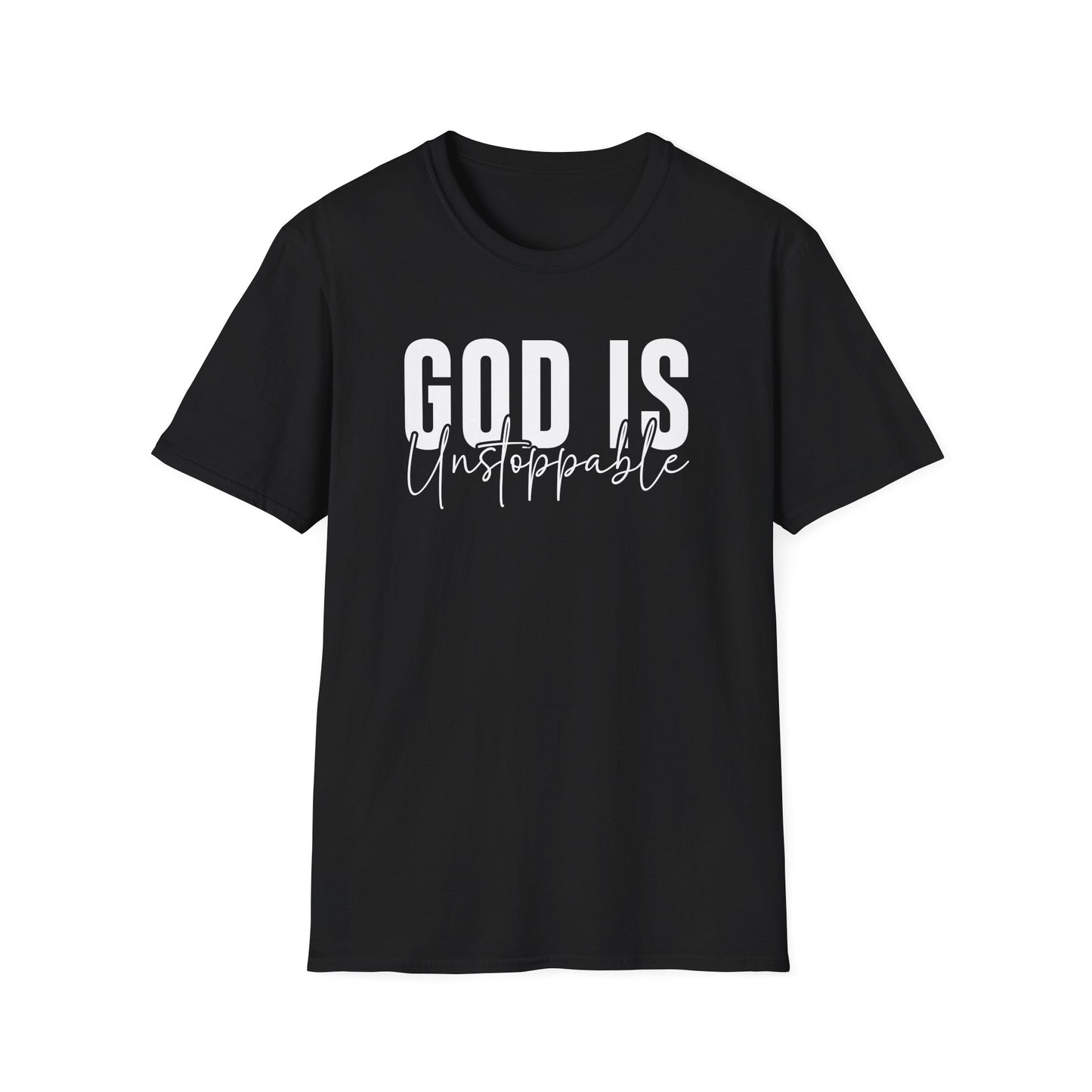 WOMENS God Is Unstoppable Unisex Softstyle T-Shirt - Inspirational Casual Tee for Faith, Church Events, Gift for Christian Friends, [...]