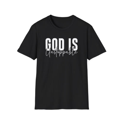 WOMENS God Is Unstoppable Unisex Softstyle T-Shirt - Inspirational Casual Tee for Faith, Church Events, Gift for Christian Friends, [...]