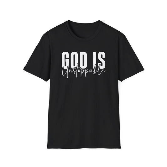 WOMENS God Is Unstoppable Unisex Softstyle T-Shirt - Inspirational Casual Tee for Faith, Church Events, Gift for Christian Friends, [...]