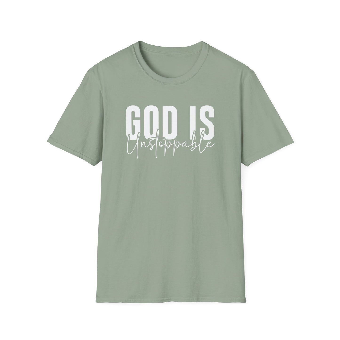 WOMENS God Is Unstoppable Unisex Softstyle T-Shirt - Inspirational Casual Tee for Faith, Church Events, Gift for Christian Friends, [...]