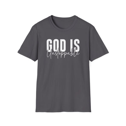 WOMENS God Is Unstoppable Unisex Softstyle T-Shirt - Inspirational Casual Tee for Faith, Church Events, Gift for Christian Friends, [...]